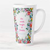 Helles Blumenlachen Dot Grid Journal Milchtasse (Rechts)