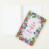 Helles Blumenlachen Dot Grid Journal Notizblock (Innen)