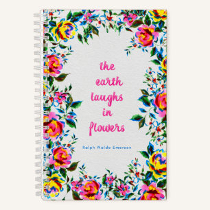 Helles Blumenlachen Dot Grid Journal Notizblock