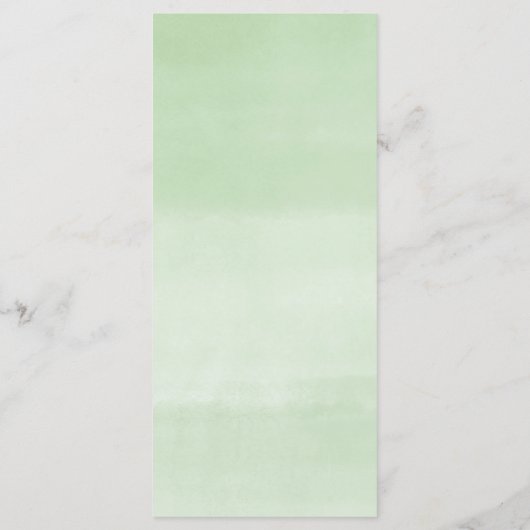 Helles Blumenmenü mit rosa orangefarbener Babydusc Programm (Rückseite)