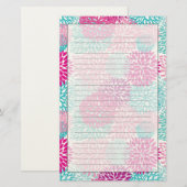 Helles Blumenmuster 2 Briefpapier (Vorne/Hinten)