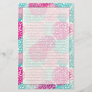 Helles Blumenmuster 2 Briefpapier