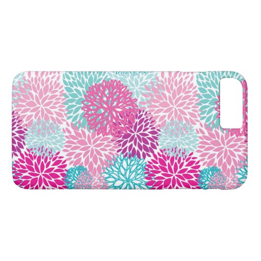 Helles Blumenmuster 2 Case-Mate iPhone Hülle (Rückseite (Horizontal))