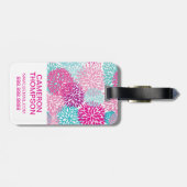 Helles Blumenmuster 2 des kundenspezifischen Fotos Gepäckanhänger (Rückseite horizontal)