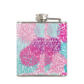 Helles Blumenmuster 2 Flachmann (Rückseite)