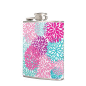 Helles Blumenmuster 2 Flachmann (Links)