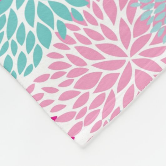 Helles Blumenmuster 2 Fleecedecke (Ecke)