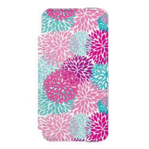 Helles Blumenmuster 2 Incipio Watson™ iPhone 5 Geldbörsen Hülle