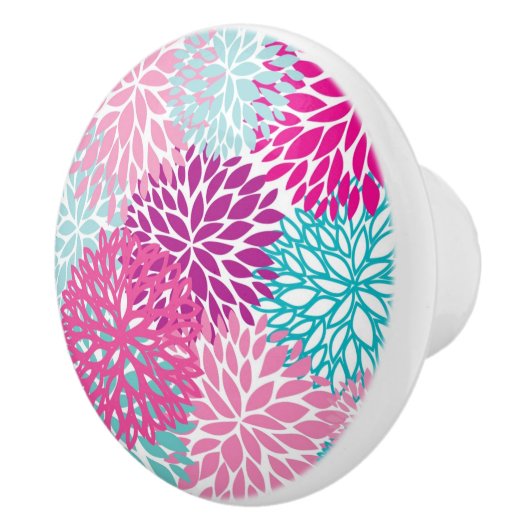 Helles Blumenmuster 2 Keramikknauf (Rechts)