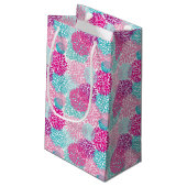 Helles Blumenmuster 2 Kleine Geschenktüte (Rückseite Schrägansicht)