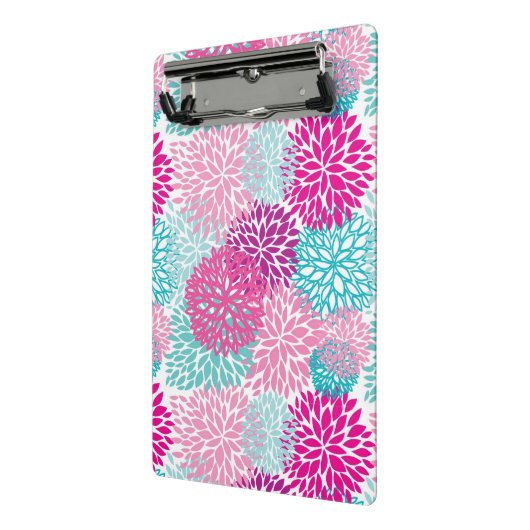 Helles Blumenmuster 2 Mini Klemmbrett (Gewinkelt2)