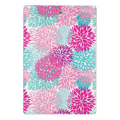 Helles Blumenmuster 2 Mini Klemmbrett (Rückseite)