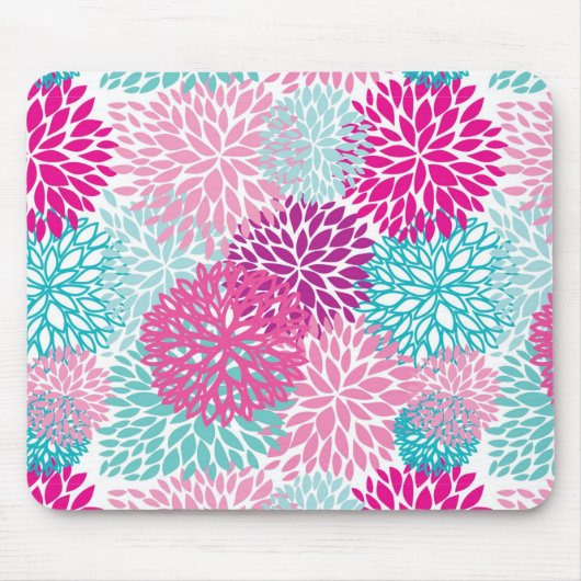 Helles Blumenmuster 2 Mousepad (Vorne)