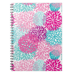 Helles Blumenmuster 2 Notizblock