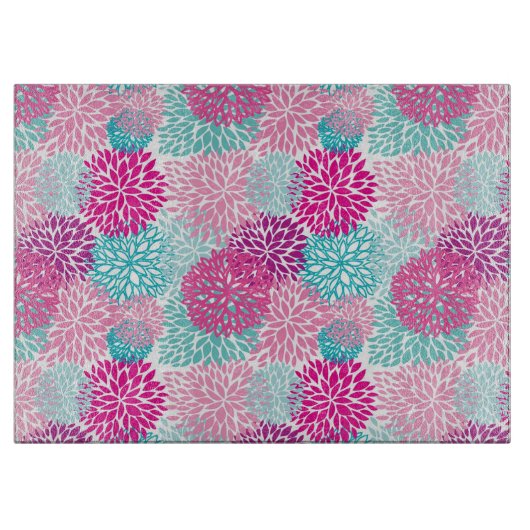 Helles Blumenmuster 2 Schneidebrett (Vorderseite)