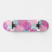 Helles Blumenmuster 2 Skateboard (Horizontal)