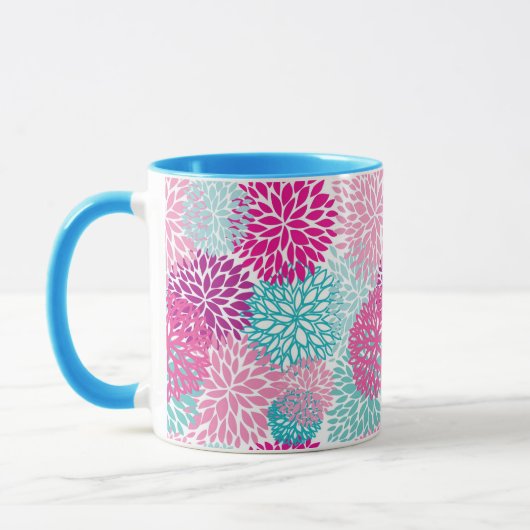 Helles Blumenmuster 2 Tasse (Links)