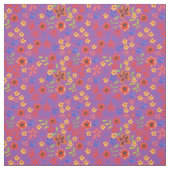 Helles Blumenmuster auf Magenta-Stoff Stoff (Muster)