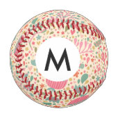 Helles Blumenmuster Baseball (Vorderseite Links)