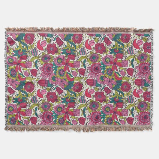 Helles Blumenmuster Decke (Vorderseite)