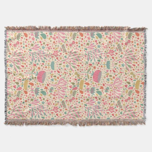 Helles Blumenmuster Decke (Vorderseite)