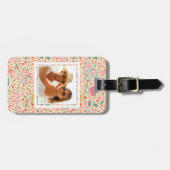 Helles Blumenmuster des kundenspezifischen Fotos Gepäckanhänger (Vorderseite horizontal)