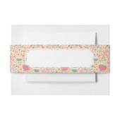 Helles Blumenmuster Einladungsbanderole (Vorderseite Beispiel)