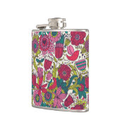 Helles Blumenmuster Flachmann (Links)