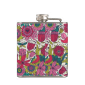 Helles Blumenmuster Flachmann (Rückseite)