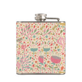 Helles Blumenmuster Flachmann (Rückseite)