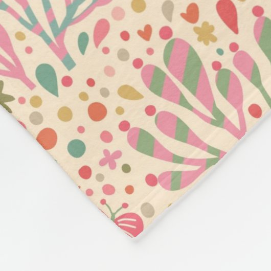 Helles Blumenmuster Fleecedecke (Ecke)