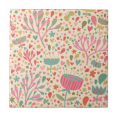 Helles Blumenmuster Fliese (Vorderseite)