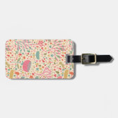 Helles Blumenmuster Gepäckanhänger (Vorderseite horizontal)