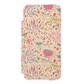 Helles Blumenmuster Incipio iPhone Geldbeutel-Hülle (Folio Vorderseite)