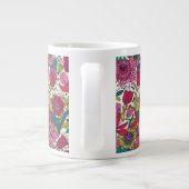 Helles Blumenmuster Jumbo-Tasse (Rückseite)