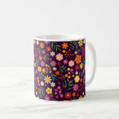Helles Blumenmuster Kaffeetasse (VorderseiteRechts)