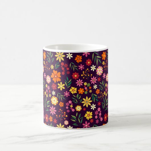 Helles Blumenmuster Kaffeetasse (Mittel)
