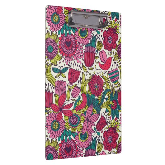 Helles Blumenmuster Klemmbrett (Rechts)