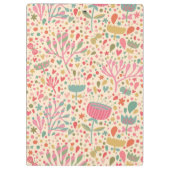 Helles Blumenmuster Klemmbrett (Rückseite)