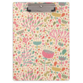 Helles Blumenmuster Klemmbrett (Vorderseite)