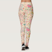 Helles Blumenmuster Leggings (Rückseite)