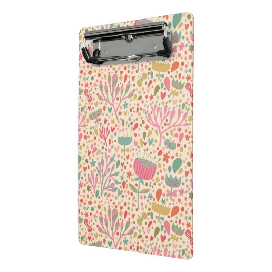 Helles Blumenmuster Mini Klemmbrett (Gewinkelt2)