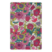 Helles Blumenmuster Mini Klemmbrett (Rückseite)