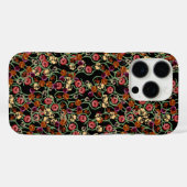 Helles Blumenmuster mit grünen Folien Case-Mate iPhone Hülle (Rückseite (Horizontal))