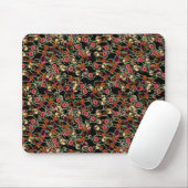 Helles Blumenmuster mit grünen Folien Mousepad (Mit Mouse)