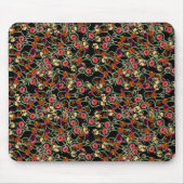 Helles Blumenmuster mit grünen Folien Mousepad (Vorne)