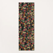 Helles Blumenmuster mit grünen Folien Yogamatte (Vorderseite)