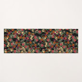 Helles Blumenmuster mit grünen Folien Yogamatte (Vorderseite (Horizontal))