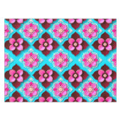 Helles Blumenmuster mit rosa Blume Tischdecke (Vorderseite (Horizontal))