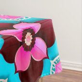 Helles Blumenmuster mit rosa Blume Tischdecke (Beispiel)